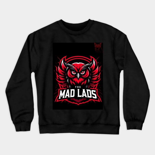 Bwn Radio "The Mad Lads" Logo design Crewneck Sweatshirt by Bwn Radio